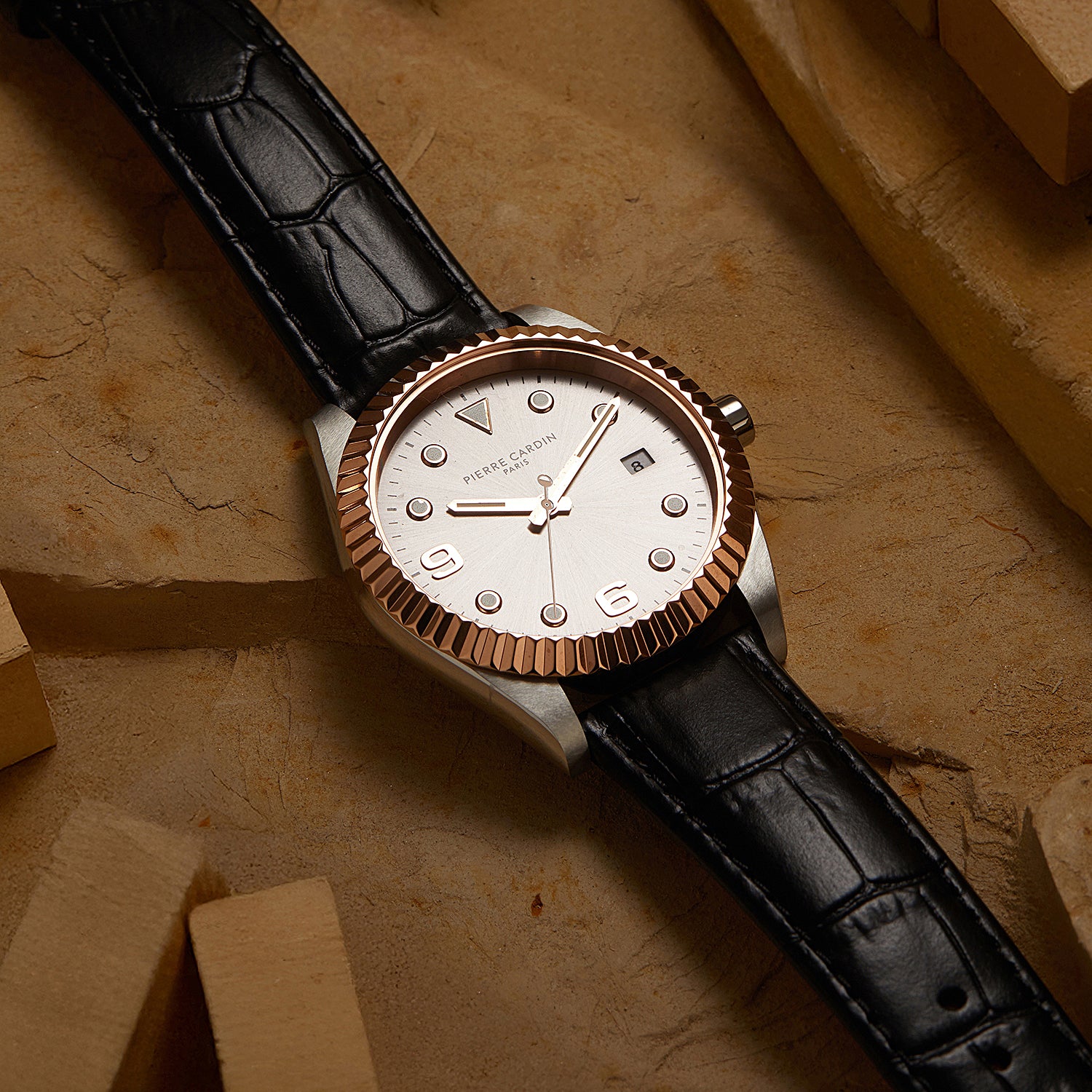 Opéra Timbre Men's Watch Two-Tone Rose Gold Silver Case