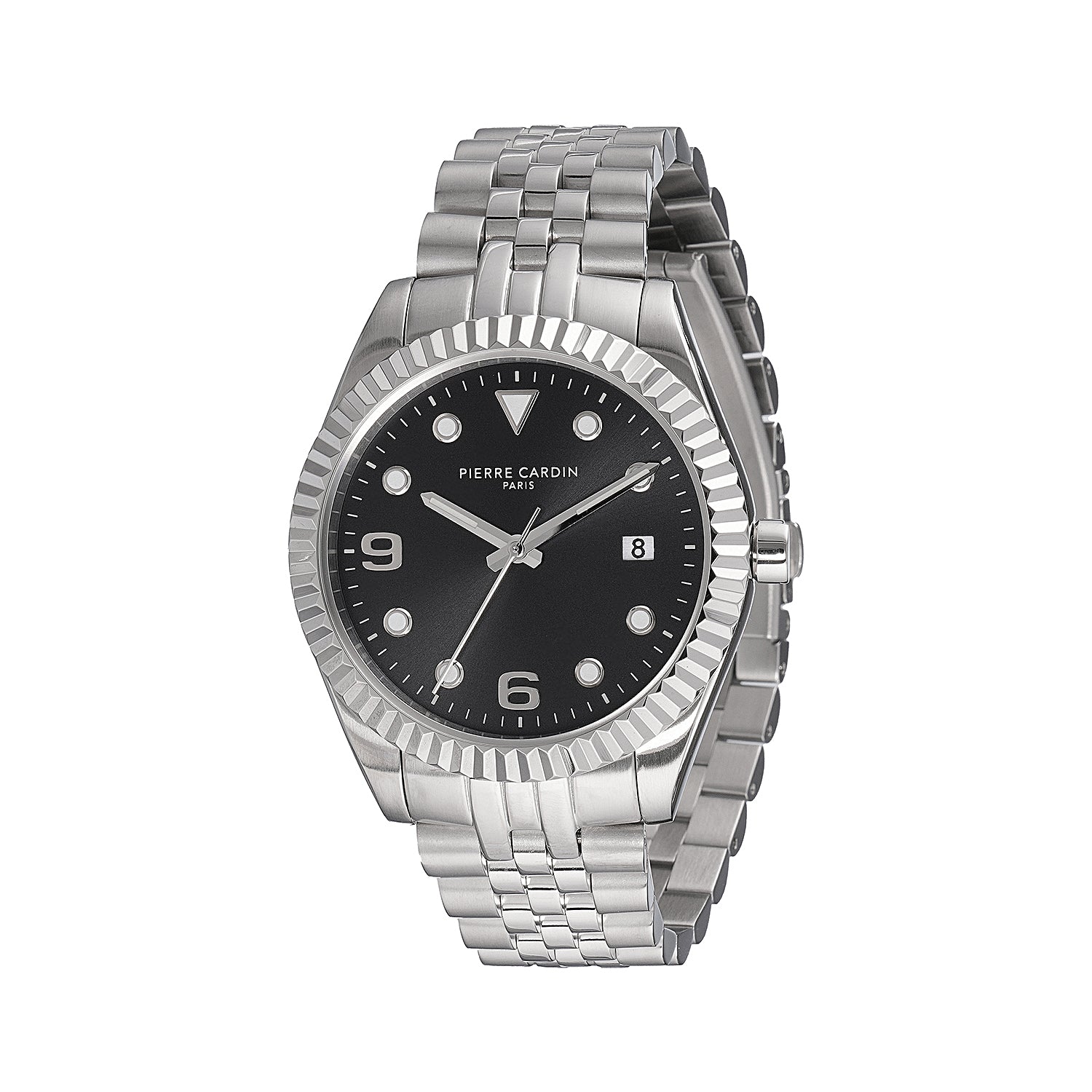 Opéra Timbre Men's Watch Silver Case, Black Dial with Stainless