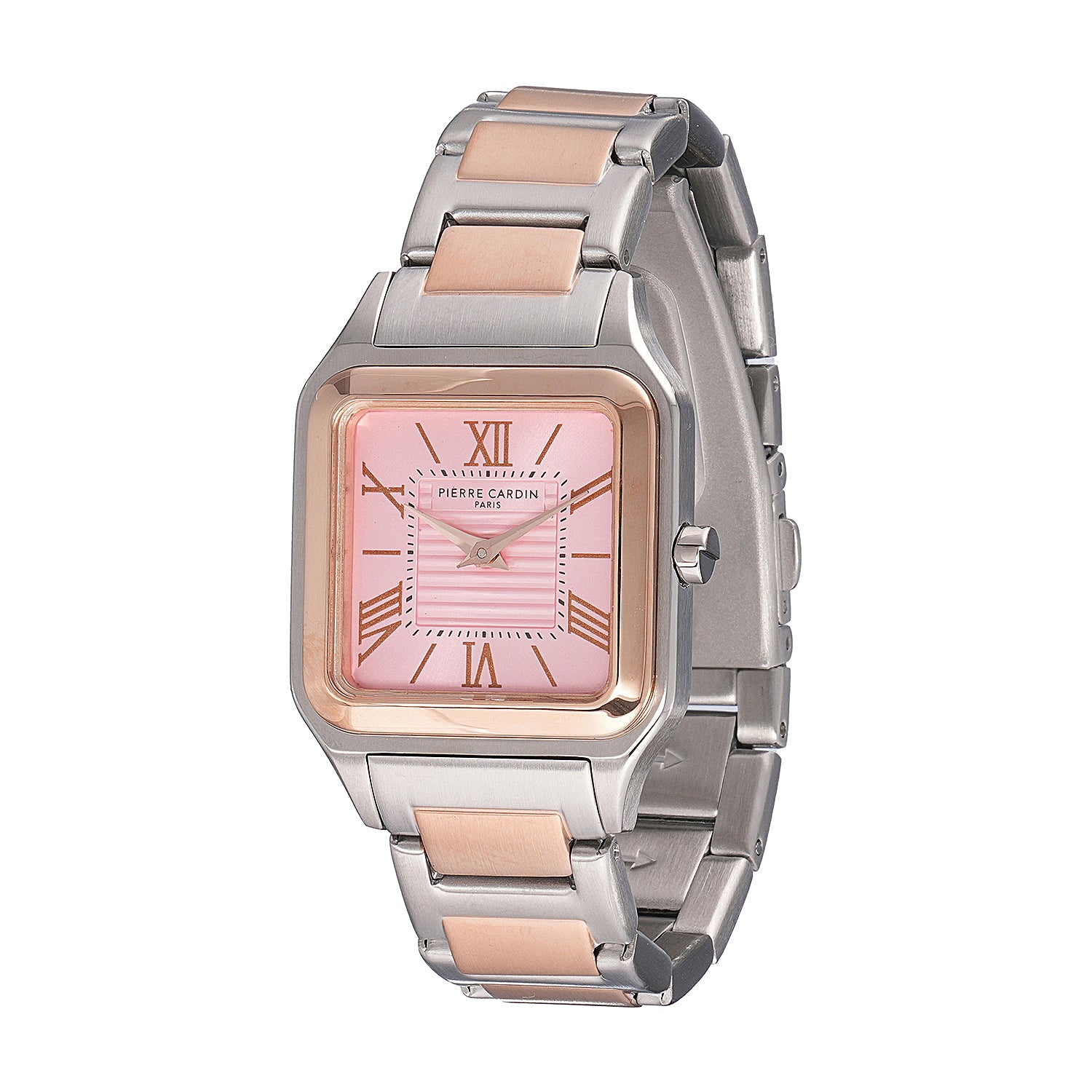 Ménilmontant Carré Women's Square Watch Two-Tone Rose Gold