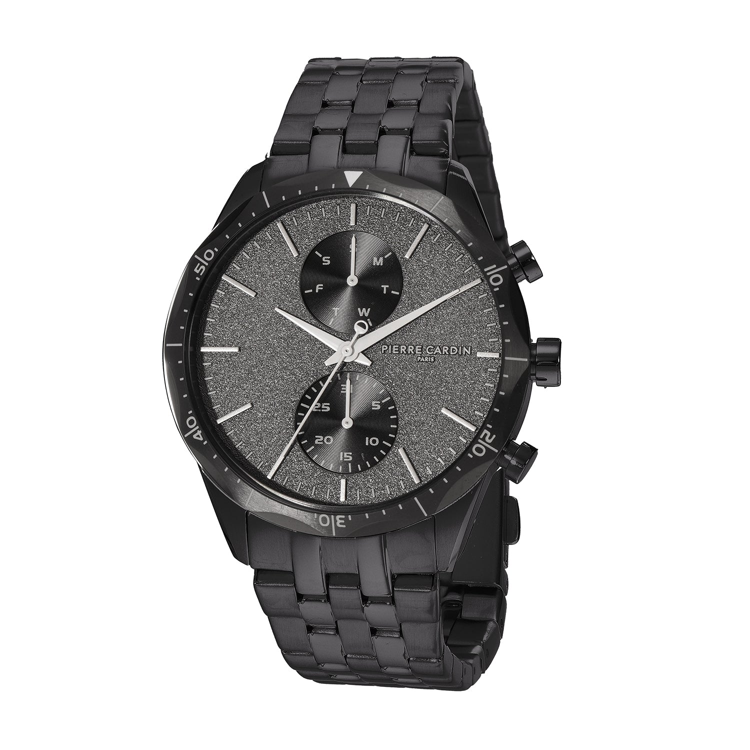 Heritage RacerTime Mens 43mm - IP Black with Stainless Steel Black