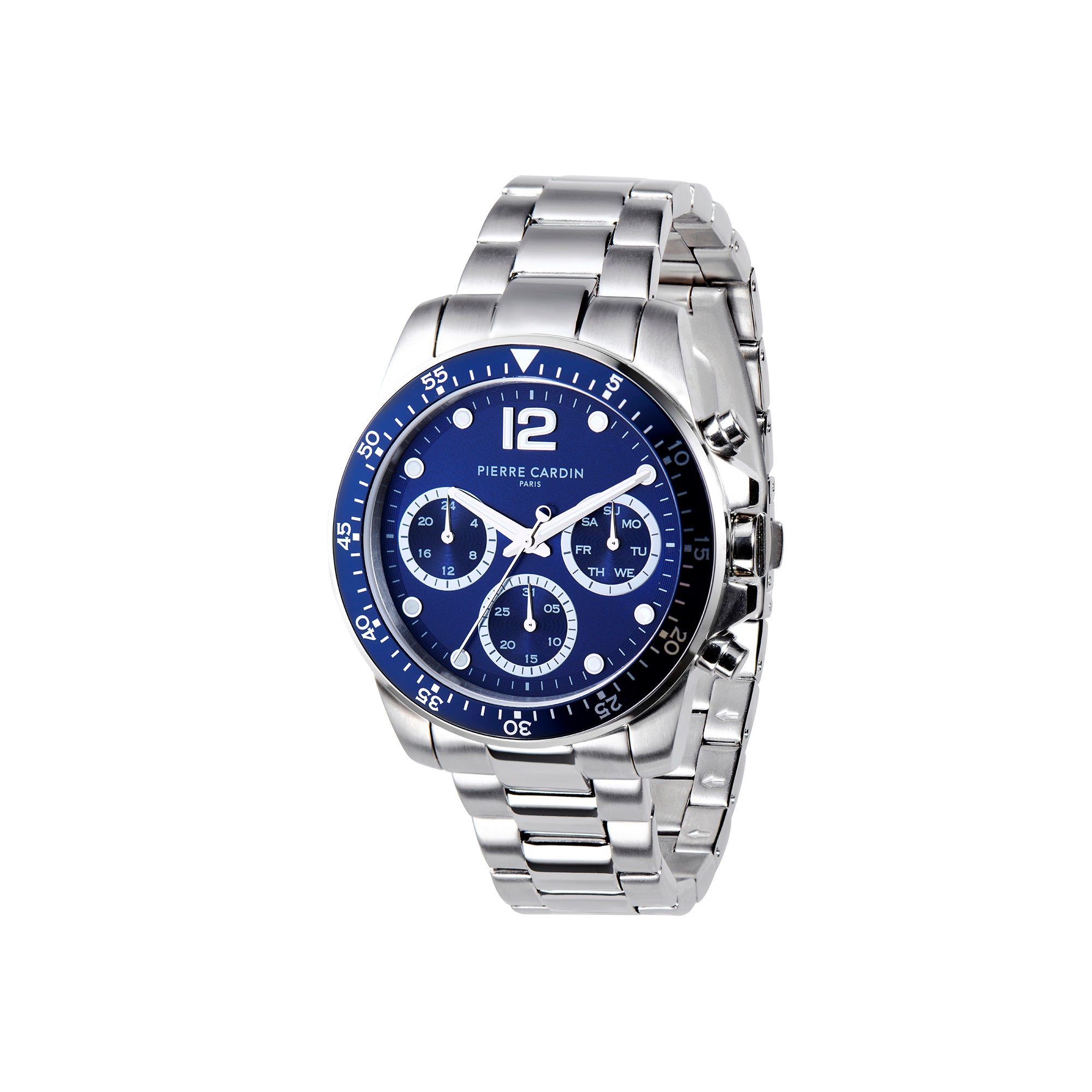 Nation Swank Multifunction watch with Dark Blue Dial and Blue Bezel wi