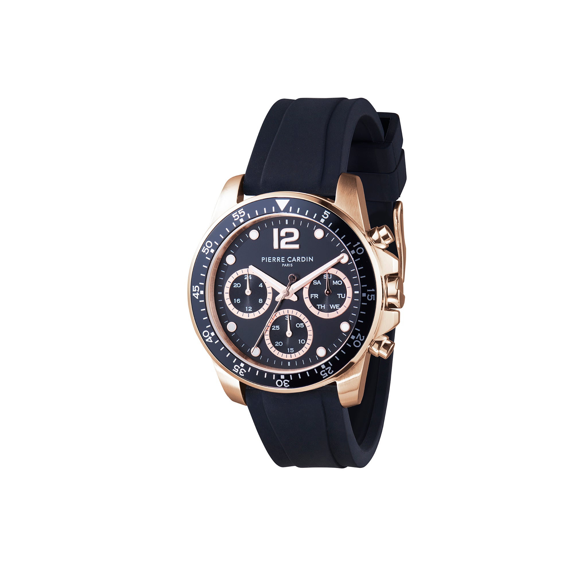 Nation Swank Multifunction Rose Gold watch with Black Dial with