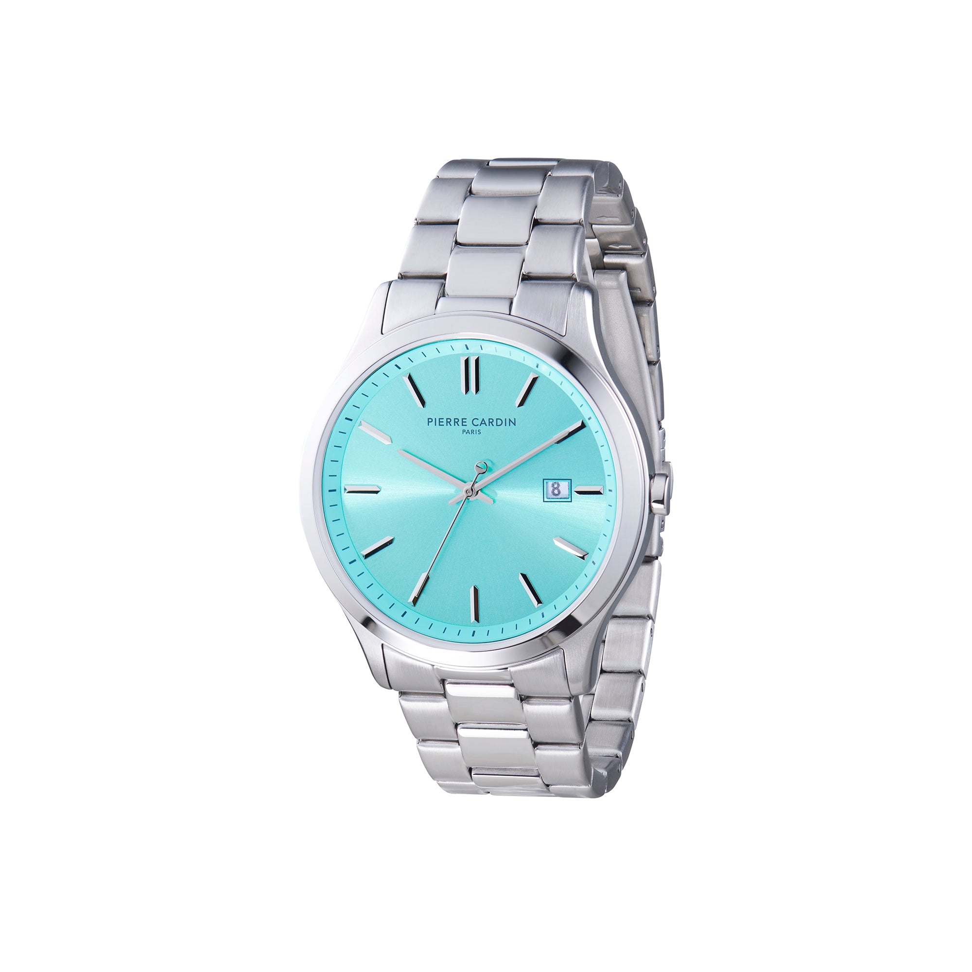 Épinettes Essential Stainless Steel Watch with Tiffany Blue Dial and M