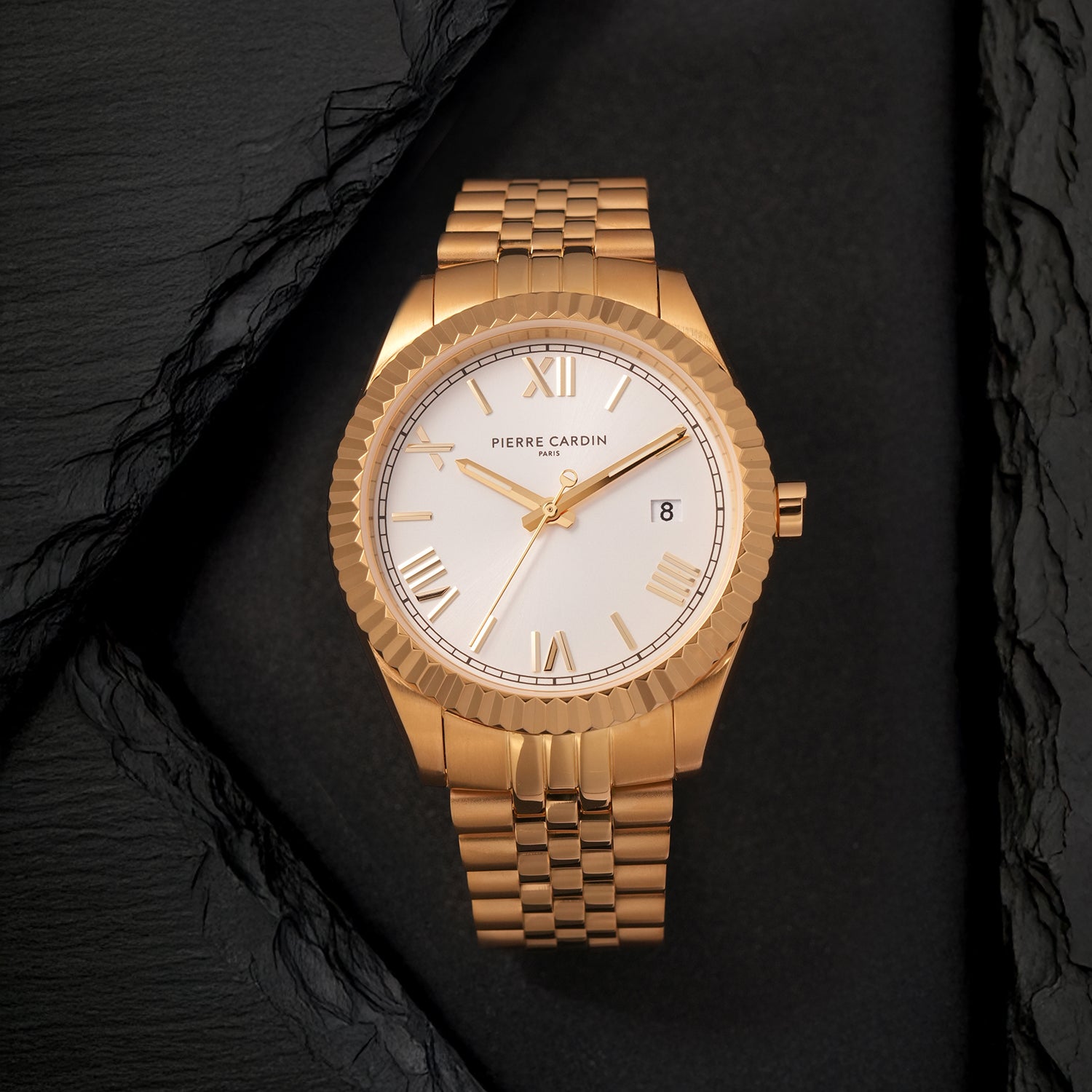 Opéra Timbre Mens 40mm - Gold with Gold Metal Strap – Pierre