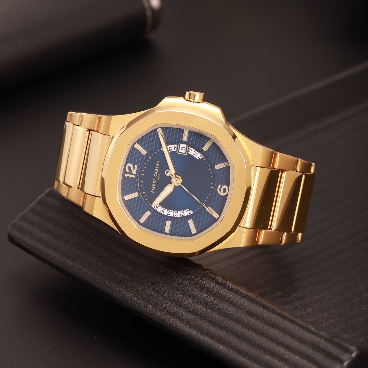 Elegance Supreme Mens 42mm - Gold with Gold Metal Strap – Pierre