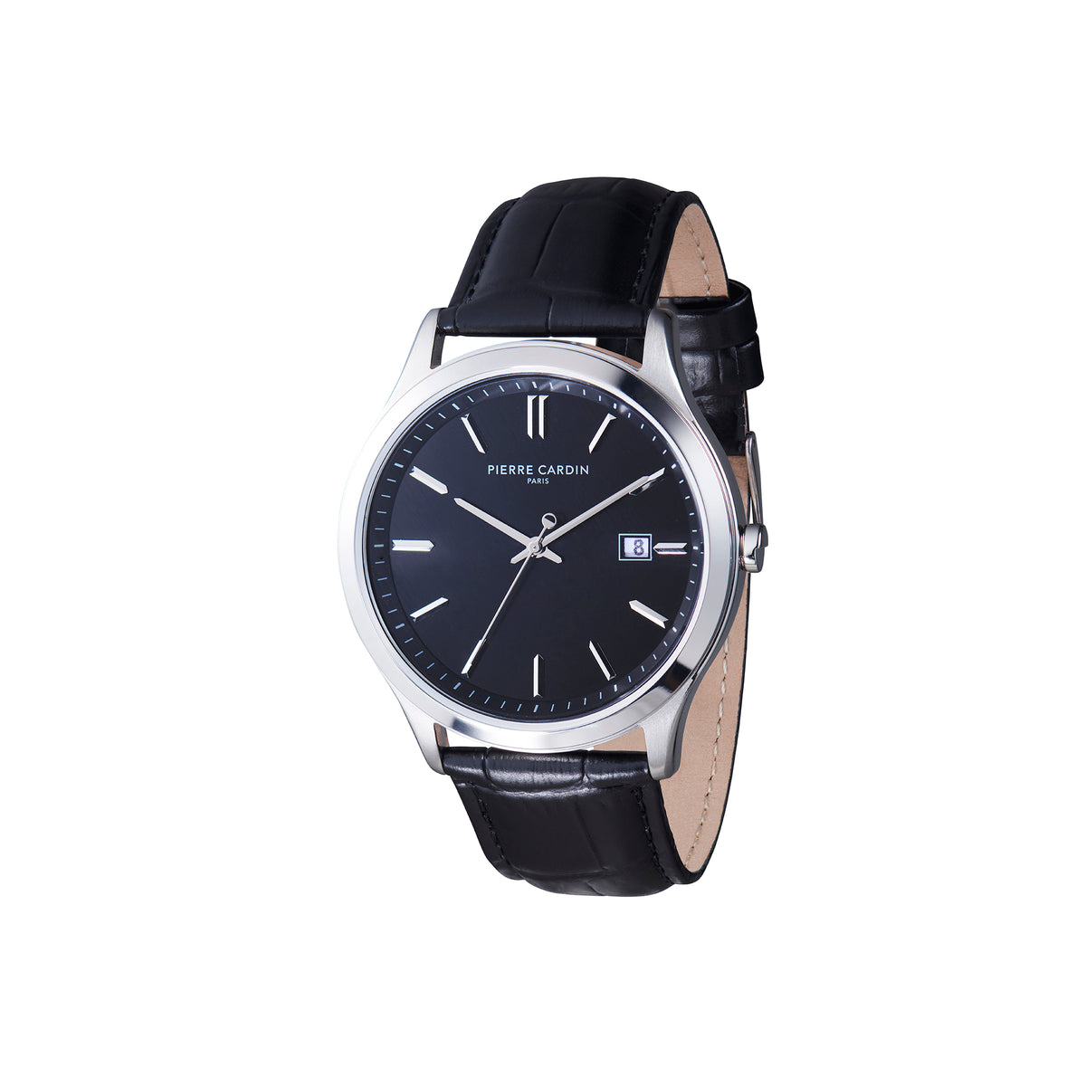 Épinettes Essential Stainless Steel Watch with Black Dial  display picture 3
