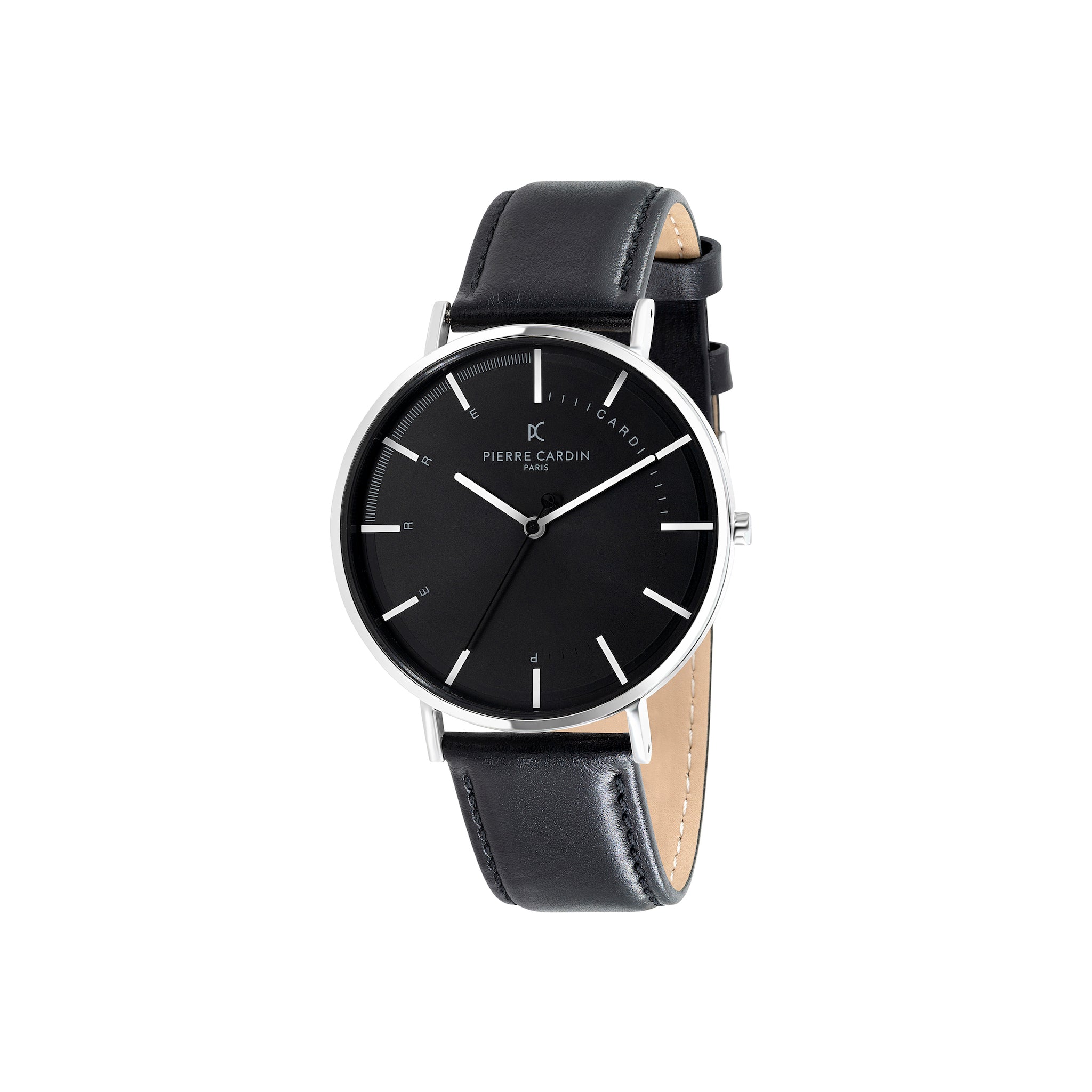 Bonne Nouvelle Black Dial with Black Leather Strap – Pierre Cardin